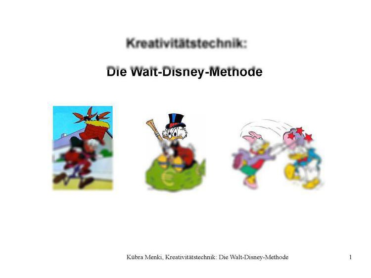 UNIDOG - Präsentation Walt-Disney-Methode