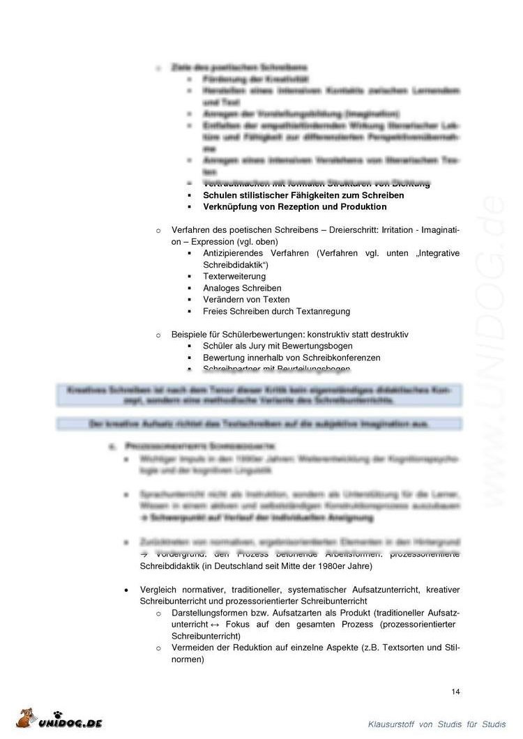 Unidog Zusammenfassung Formen Des Schreibens Unidog Zusammenfassung Formen Des Schreibens
